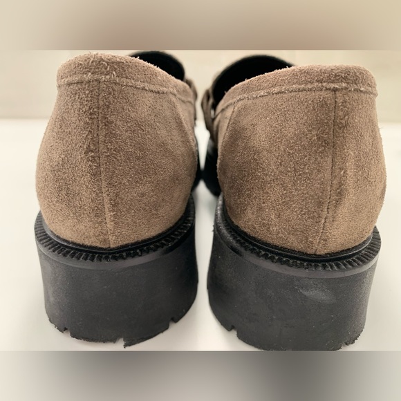 Ateliers Kai Tan Suede Loafers Sz 37 (US 7) Unique Toggle Black Lug Sole Italian - Picture 12 of 15